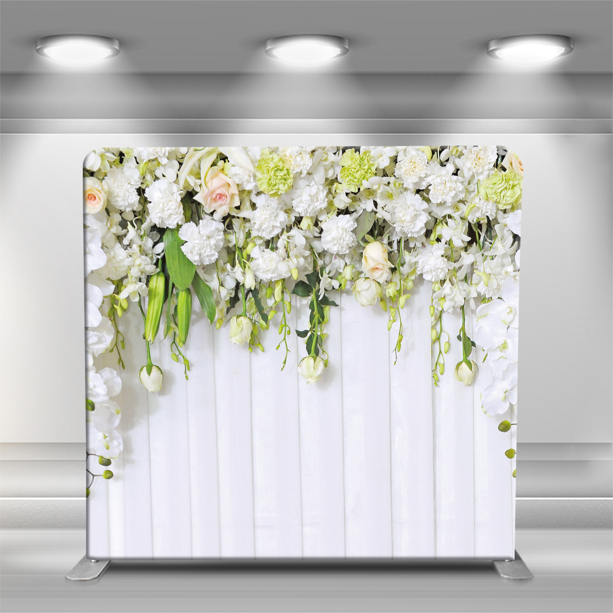 White Panel with Flowers